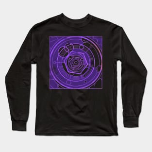 Weathered Clockwork - Purple (Gallifreyan inspired) Long Sleeve T-Shirt